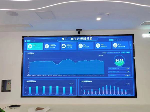 Màn hình LED cong tại trung tâm giới thiệu Công viên đất ngập nước Dương Hồ